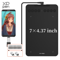 XPPen Deco mini7 7 นิ้ว Drawing Tablet ด้วยการออกแบบปากกาแบบไม่ต้องใช้แบตเตอรี่ P05D รองรับแท็บเล็ตกราฟิก Chrome OS ด้วย 8 ปุ่มที่ปรับแต่งได้