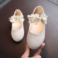 【hot】❃✁  Kids Leather Shoes Flowers Baby Wedding Children Flats