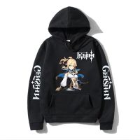 Sudaderas con capucha Genshin Impact para hombre y mujer, jerséis Unisex de talla grande con estampado de dibujos animados, novedad