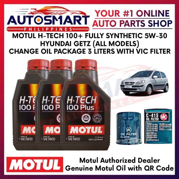MOTUL Hyundai Getz HTECH 100+ Fully Synthetic 5W30 3 Liters Change