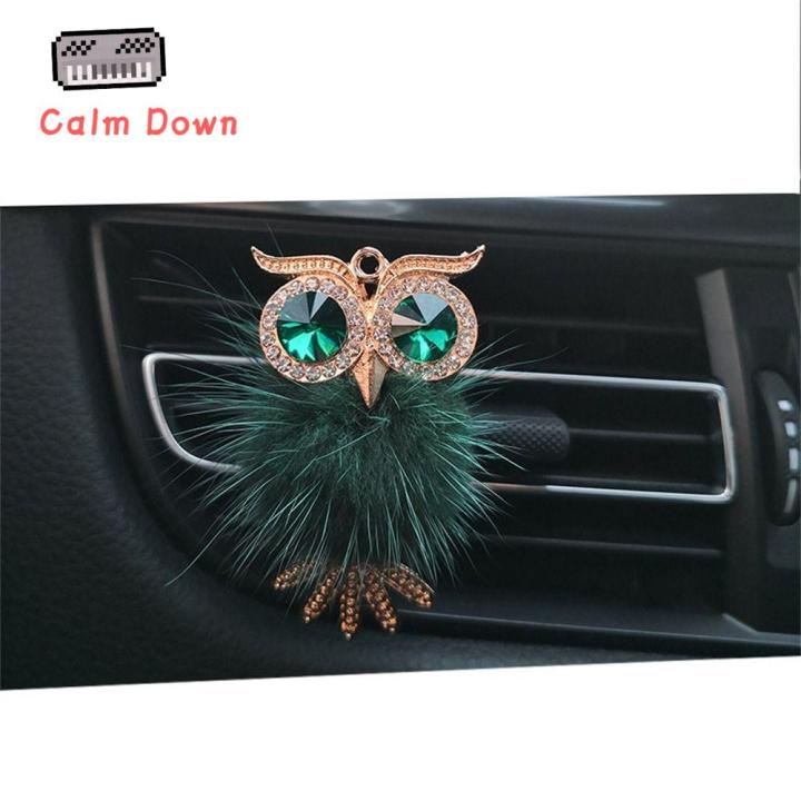 FSFDS Automobile Decoration Auto Accessories Air Conditioner Auto Aroma  Diffuser Fluffy Owl Crystal Car Air Freshener Car Perfume Clip Aromatherapy  Clip Air Outlet Decoration