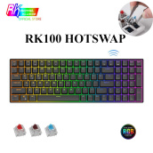 HOTSWAP RK100 RGB - Bàn phím cơ không dây Royal Kludge RK100 RGB 100 phím Có 3 chế độ kết nối Bluetooth 5.0 Wireless Type C - Chính Hãng