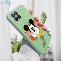 ZeroQiQi เคสโทรศัพท์สำหรับ Realme 8 Realme 8 5กรัม Realme 8i Realme 8 Pro Garland เคสมิกกี้เมาส์ลายการ์ตูนเคสโทรศัพท์เคสป้องกันทนแรงกระแทกกล้องคลุมทั้งหมดน้ำทรงสี่เหลี่ยมของแท้