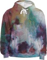 Unisex Youth Novelty Hoodies 3D Oil Painting Tie-Dye Print for Christmas Daily, Creative Pattern Comfort Sweatshirt Pullover