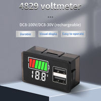 มาตรวัดเครื่องทดสอบแรงดันไฟฟ้าโวลต์มิเตอร์ดิจิตอล4829 DC8-30V จอแสดงผลแอลอีดีและ USB สำหรับโมเดล USB แผงควบคุมมอนิเตอร์เครื่องตรวจวัดแสงอาทิตย์ (DC8-30V), USB + รุ่น Tpye-C (DC8-30V)