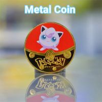 Pokemon Gold Coin Golden Metal Coin Anime Commemorative Coins Pikachu Mewtwo Charizard Game Iron Coins Metal Pokemon Letters Toy