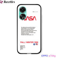 Jizetin OPPO A78 4G แฟชั่นอเมริกาอวกาศโลโก้ป๊อปแบรนด์ยอดนิยมของผู้ชายสำหรับเด็กชายเคสโทรศัพท์กระจกนิรภัยมันวาวปลอกฝาหลัง