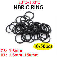 Onto 2023 March1050pcs NBR O Ring Gasket CS 1.8mm ID 1.6mm ~150mmm Automobile Nitrile Rue Round O Type Corrosion Oil Resistant Seal Washers