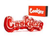 【cw】 Cross-Border New Cookies Resin Glass Ashtray Luminous Band Battery Glass Ashtray