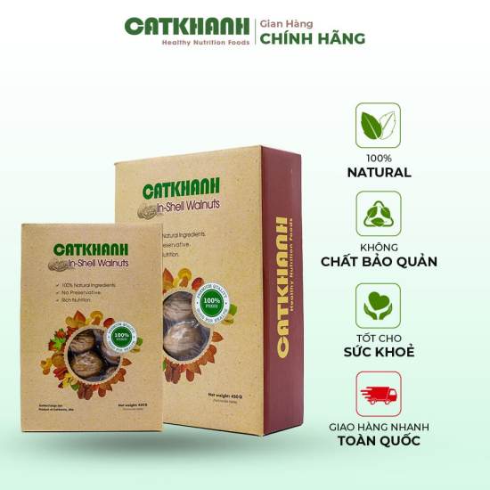 Quả óc chó cao cấp catkhanh hữu cơ hỗ trợ trí não, tim mạch từ úc 400g 200g - ảnh sản phẩm 1