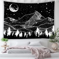 Line mountain moon star Tapestry Wall Hanging Tapestry Wall Decor Hippie kawaii Room Decor witchcraft Wall Tapestry
