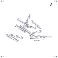 ?? 10ชิ้นเส้นผ่าศูนย์กลางลวด0.4มิลลิเมตรปากกาลูกลื่นขนาดเล็กเติมเหล็กสปริงอัดขนาดเล็ก