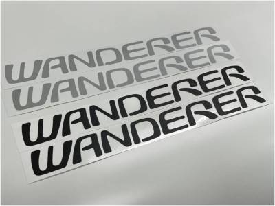 สติ๊กเกอร์แบบดั้งเดิม คำว่า WANDERER ติดแก้มท้ายรถ ISUZU WANDERER งานตัดคอม sticker ติดรถ แต่งรถ อีซูซุ สวย งานดี หายาก