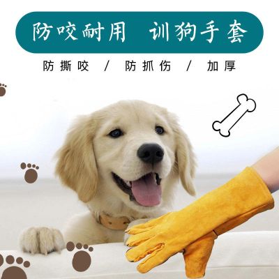 High-end Original Anti-bite gloves dog training dog training dog catching squirrel hedgehog catching pet anti-animal bite protection thickened and lengthened