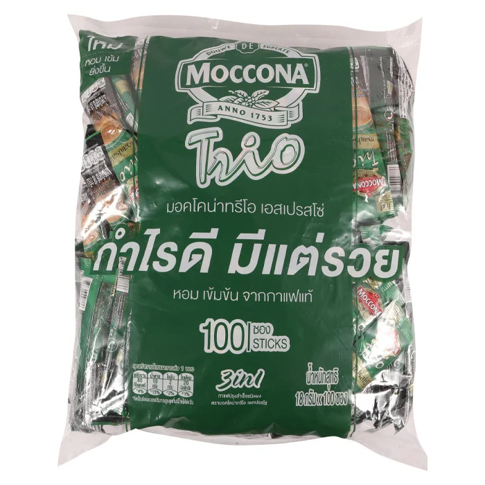 fernnybaby-มอคโคน่า-ทรีโอ-moccona-100pcs-กาแฟมอคโคน่า-ทรีโอ-เอสเปรสโซ่-และ-ริชแอนด์สมูท-สูตร-กาแฟซอง-มอคโคน่า-แพค-สีเขียว-เอสเปรซโซ่-18-กรัม-100-ซอง