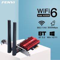 การ์ด WIFI Fenvi 3000Mbps WIFI 6 AX200 802 11ax Dual Band 2.4G5GHz สำหรับ Bluetooth 5.2เดสก์ท็อป PCIe Wireless WiFi ADAPTER Win1011