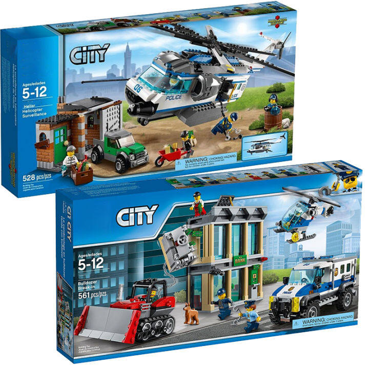 【LEGO】City Police 60140 Bulldozer Robbing Bank Toys 60046 Police Patrol ...