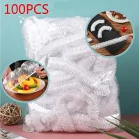 100pcs Disposable Food Cover Plastic Elastic Food Storage Bags Fresh keeping Kitchen Food Grade Fruits Bowls Caps Dustproof Wrap