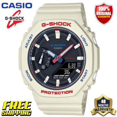 G-Shock GA2100 GMAS2100  ต้นฉบับ นาฬิกาข้อมือสตรีกีฬากันกระแทกกันน้ำ 100M พร้อมรับประกัน 4 ปี GMA-S2100WT-7A1 (คลังสินค้าพร้อม)