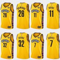 เสื้อกีฬาบาสเก็ตบอลแขนกุด ลายทีม GP1 NBA Jersey Nets Dinwiddie Erving Irving Durant พลัสไซซ์ PG1