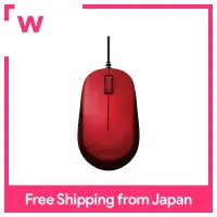 Elecom mouse wired M size 3 button BlueLED EPRIM Red M-Y8UBXRD