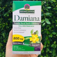 ใบแดมเมียนา Damiana Leaf 800 mg 90 Vegetarian Capsules (Natures Answer®)