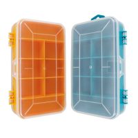 （QIQI tool） 13 GridsTransparent ScrewsBox สองด้าน MultifunctionalTool CaseCase