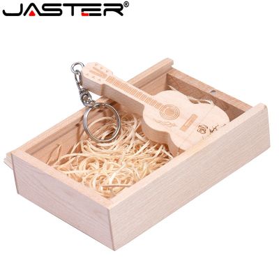 JASTER maple wood bamboo guitar box LOGO usb flash drive 4GB 8GB 16GB 32GB 64GB usb2.0 photography gift pendrive
