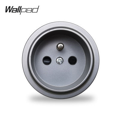 2021Wallpad L6 Silver Brushed Aluminum Wall Switch EU French Socket USB Charger RJ45 CAT6 HDMI Audio Modules DIY Free Combination