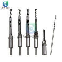 4Pcs HSS Twist เจาะ Bits Square Auger Mortising Chisel เจาะชุด Square Hole งานไม้เจาะชุดเครื่องมือชุด Extended Saw