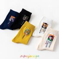 Womens cotton tube socks with famous pictures