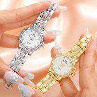 【July】 Explosive foreign trade cross-border new alloy fine strap ladies watch fashion temperament diamond rhinestone