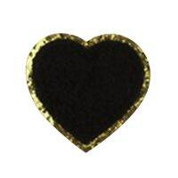 【HOT】 Embroidery Clorhing stickers Gold Glitter Hearts Badge Stickers Badges