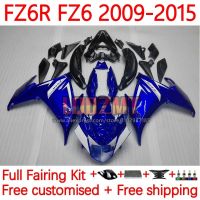 กรอบสำหรับยามาฮ่า FZ6 R FZ 6R FZ-6R FZ6R 2009 2010 2011 2012 2013 2014 2015 09 10 11 12 13 14 15แฟริ่งโรงงานสีฟ้า31No 2