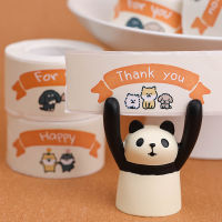 พร้อมส่ง! จากไทยสติ๊กเกอร์ ลายเจ้าหมา 3 ลายใน 1 ม้วน Thank You ,สติ๊กเกอร์สไตล์เกาหลี ขนาด 2.5x7.6 cm. จำนวน 120 ดวง