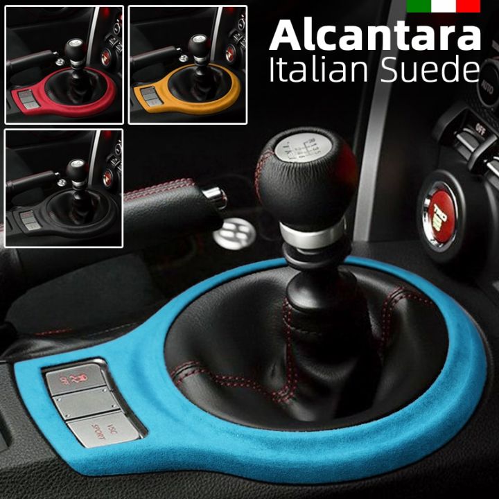 alcantara-หนังนิ่มห่อสำหรับ-subaru-brz-toyota-86-2013-2020รถกลางเกียร์ควบคุมกรอบเกียร์สติกเกอร์-mouldings