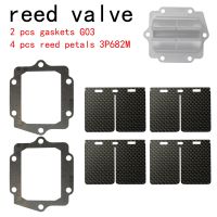 4 PCS carbon fiber V305A petal replacement reed valve Petals 3P682M and gasket G03 For Kawasaki KDX200 KDX220R KRR ZX150 KRZ150