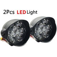 สปอตไลท์มอเตอร์12V ไฟหน้ารถมอเตอร์ไซค์แบบ Led ไฟหน้ารถจักรยานยนต์ความสว่างสูงสีขาว2ชิ้นกันน้ำสำหรับสกู๊ตเตอร์รถ Atv