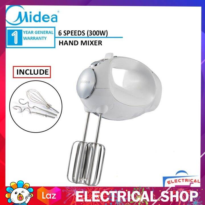 Midea Hand Mixer HM0273 6 Speed With Turbo Button | Lazada