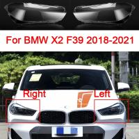 ฝาครอบไฟหน้ารถสำหรับ BMW X2 F39 2018 2019 2020โคมไฟเงาโคมไฟโปร่งแสงกรอบกระจกไฟหน้ารถเลนส์แก้ว