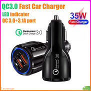 Hàng Có Sẵn bộ Sạc USB Kép Cho Xe Hơi Bộ Sạc Điện Thoại Di Động 3.0 Sạc