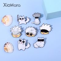 Gojo Satoru Cats Enamel Pin Kawaii Anime Role Eye Mask Cute Manga Brooches Badge Jujutsu Kaisen Anime Accessories For Backpack