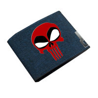 Deadpools Men Bifold Wallets Anime Short Wallet Student Coin Purse Boys Girls Canvas Wallet