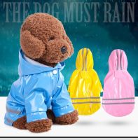 Pet Cat Dog Raincoat Hooded Reflective Soft Breathable Mesh Dog Clothes Puppy Small Dog Rain Coat Waterproof Jacket for Dogs