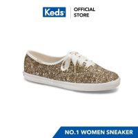 KEDS WF57125 รองเท้าผ้าใบ แบบผูกเชือก รุ่น CHAMPION KS PLATINUM GLITTER สีทอง