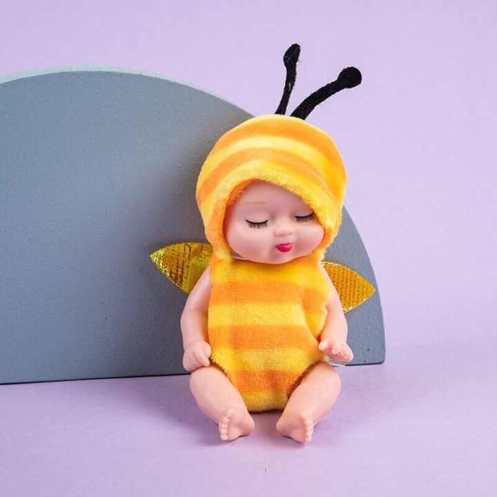 ตุ๊กตาเด็กทารก-รูปกวาง-ผึ้ง-หมีนอนหลับจําลอง-ขนาด-3-5-นิ้ว-ของเล่นสําหรับเด็ก
