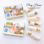 Khăn Sữa Mipbi - Set 6 Khăn Xô Muslin Siêu Mềm, Mịn Rửa Mặt