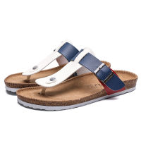 2021 Summer New Non-slip Slip on Cork Slippers Men Comfortable Sandals for Male Flat All-match Flip Flops Outdoor Mens Slippers