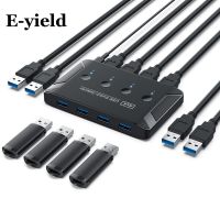 สวิทช์ USB KVM USB 3.0สลับกับ Extender คอมพิวเตอร์4เครื่องแชร์4ชิ้น3ชิ้นพอร์ต USB 2ชิ้นสำหรับเครื่องพิมพ์เมาส์และคีย์บอร์ด U Disk Feona