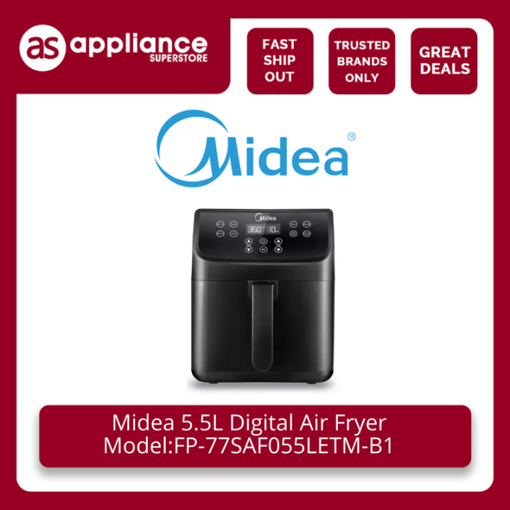 Midea 5.5L Digital Air Fryer with 8 Preset Functions and Rapid Air  Technology